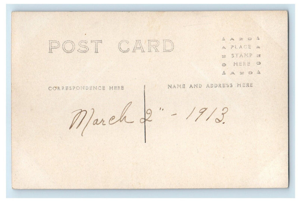 March 1913 B&0 Railroad Locomotive Crash Crane Train RPPC Photo Postcard