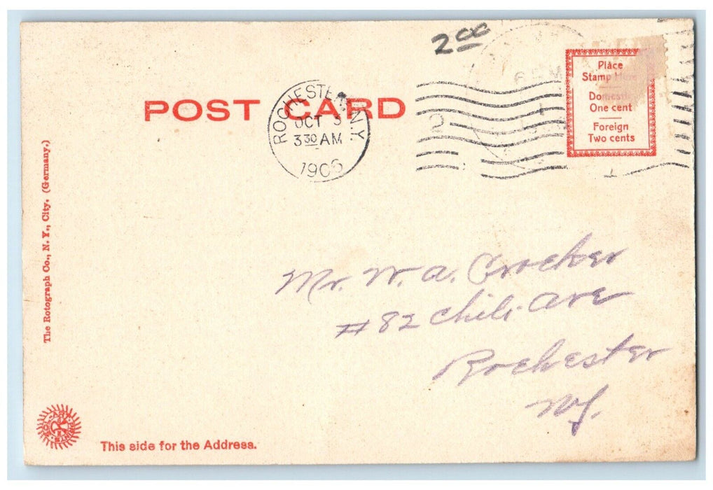 1906 View in Lawton Park Fort Wayne Indiana IN Antique Posted Postcard