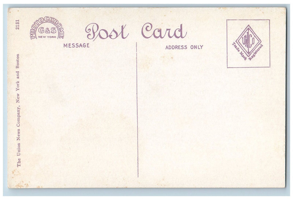 c1910 Park Square Classic Cars Fountain Statue New Port Rhode Island RI Postcard