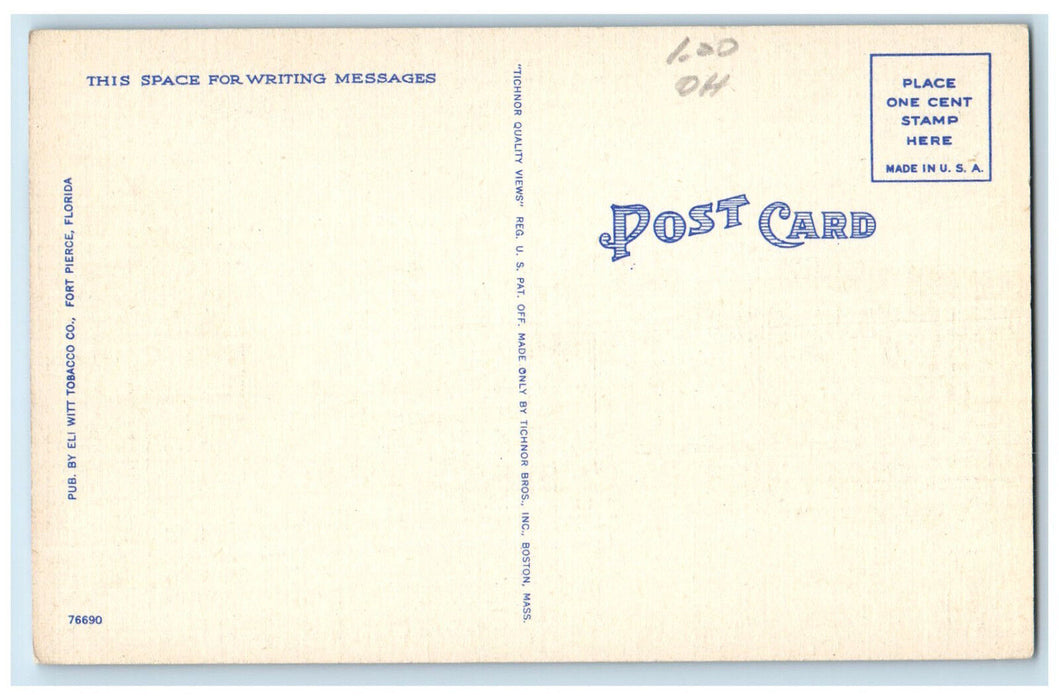 c1940's St. Lucie County High School and Grade Schools Fort Pierce FL Postcard