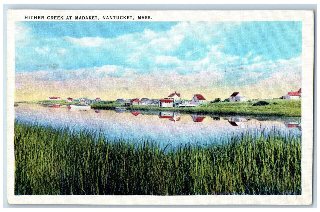 1936 Hither Creek at Madaket Nantucket Massachusetts MA Vintage Postcard