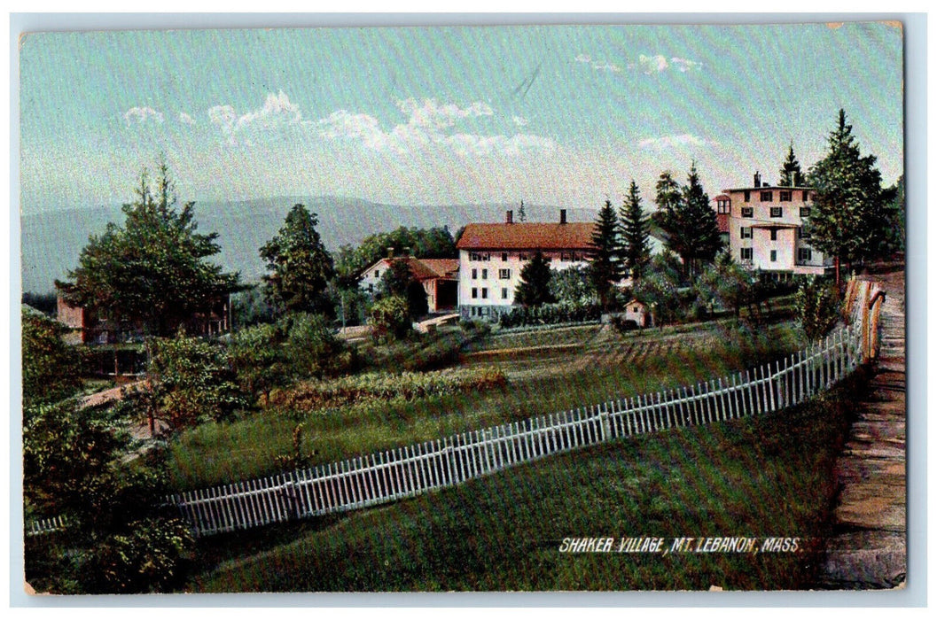 c1910 Shaker Village Mt. Lebenon Massachusetts MA Antique Unposted Postcard