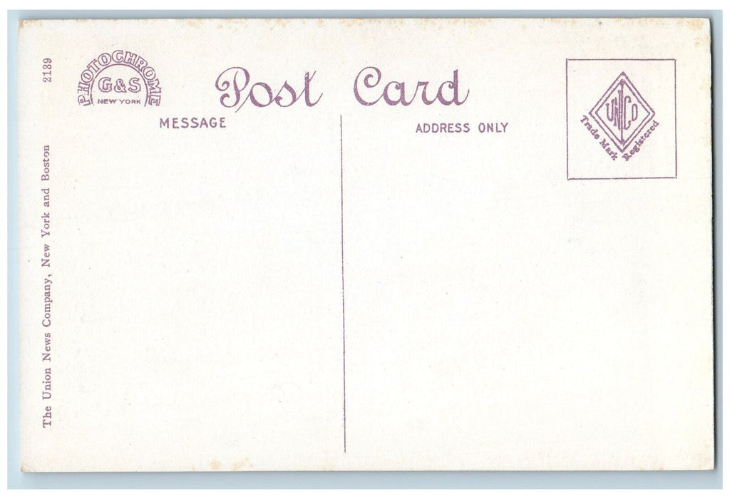c1950 Jacobs State Entrance Chain Lined Trees New Port Rhode Island RI Postcard