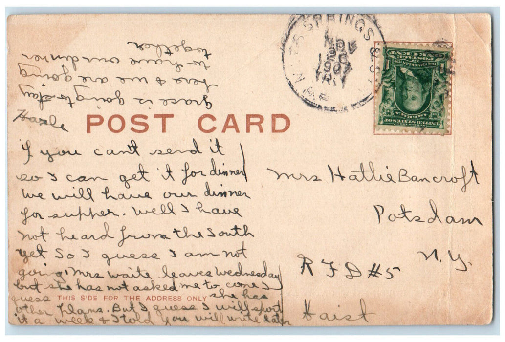 1907 Ferry House New Gateway to San Francisco California CA Posted Postcard