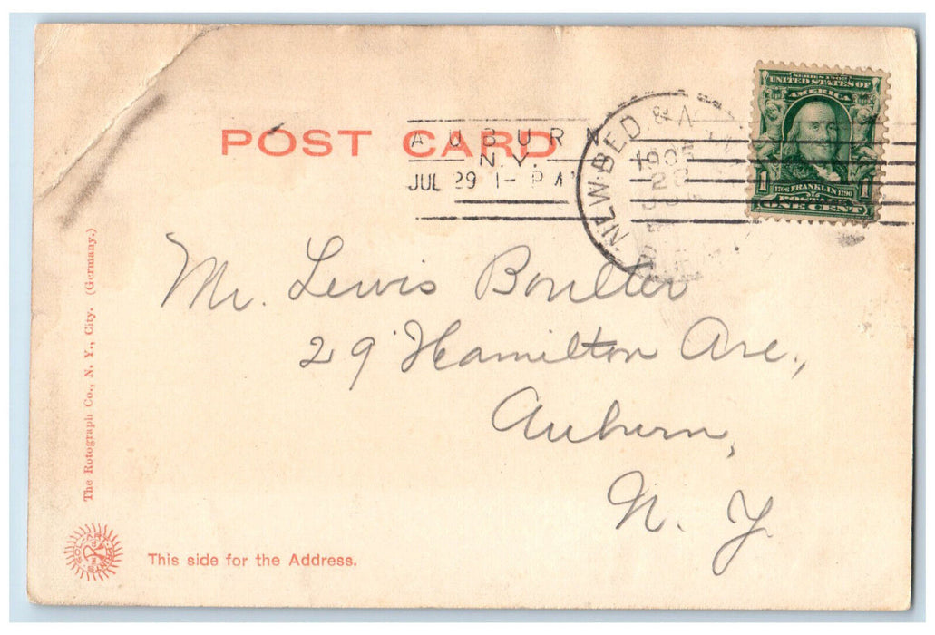 1905 Cliff Bathing Beach Nantucket Massachusetts MA Antique RPO Postcard