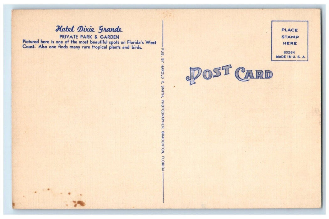 Hotel Dexie Grande And Hotel's Private Park Bradenton Florida FL Postcard