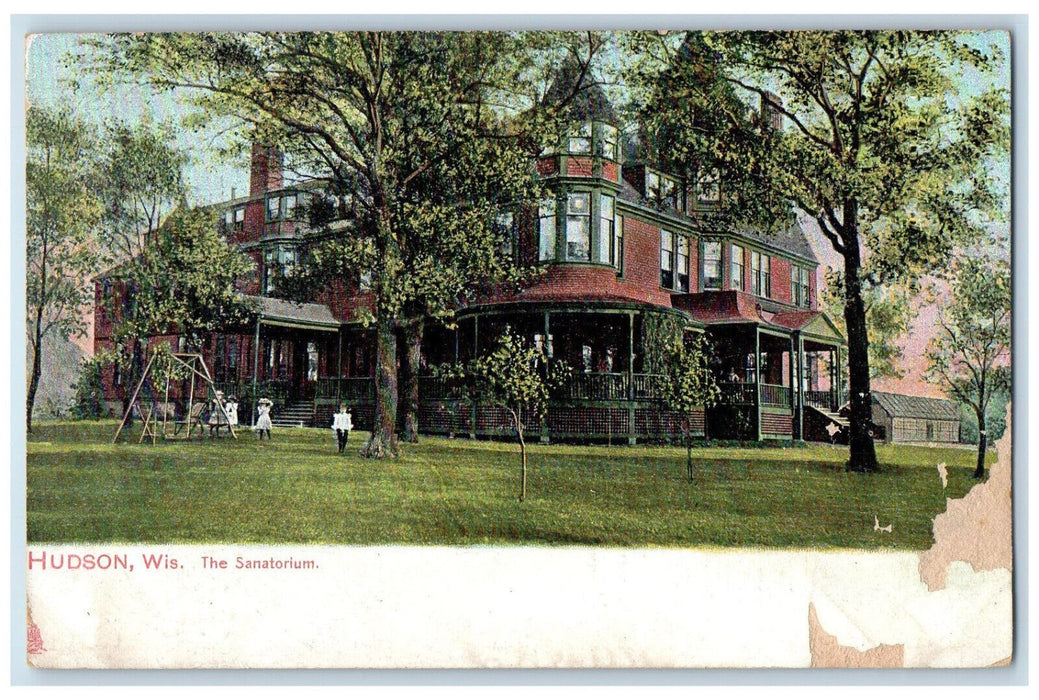 c1910 The Sanatorium Hudson Wisconsin WI Tuck Art Antique Unposted Postcard