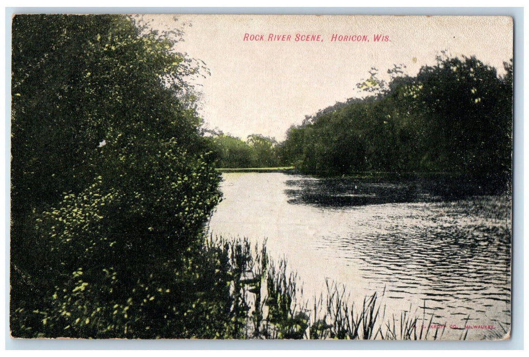 1907 Scene at Rock River Scene Horicon Wisconsin WI Antique Posted Postcard