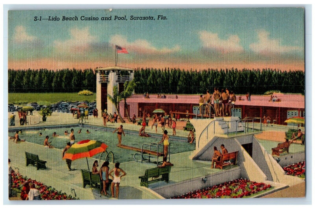Lido Beach Casino And Pool Newest Attraction Sarasota Florida FL Postcard