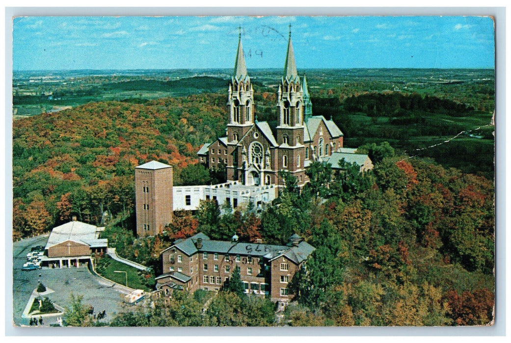 1975 Shrine of Mary Help of Christians Holy Hill Wisconsin WI Postcard