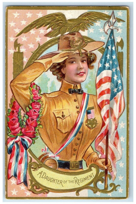 c1910's A Daughter Of The Regiment Patriotic Gar Civil War Antique Postcard