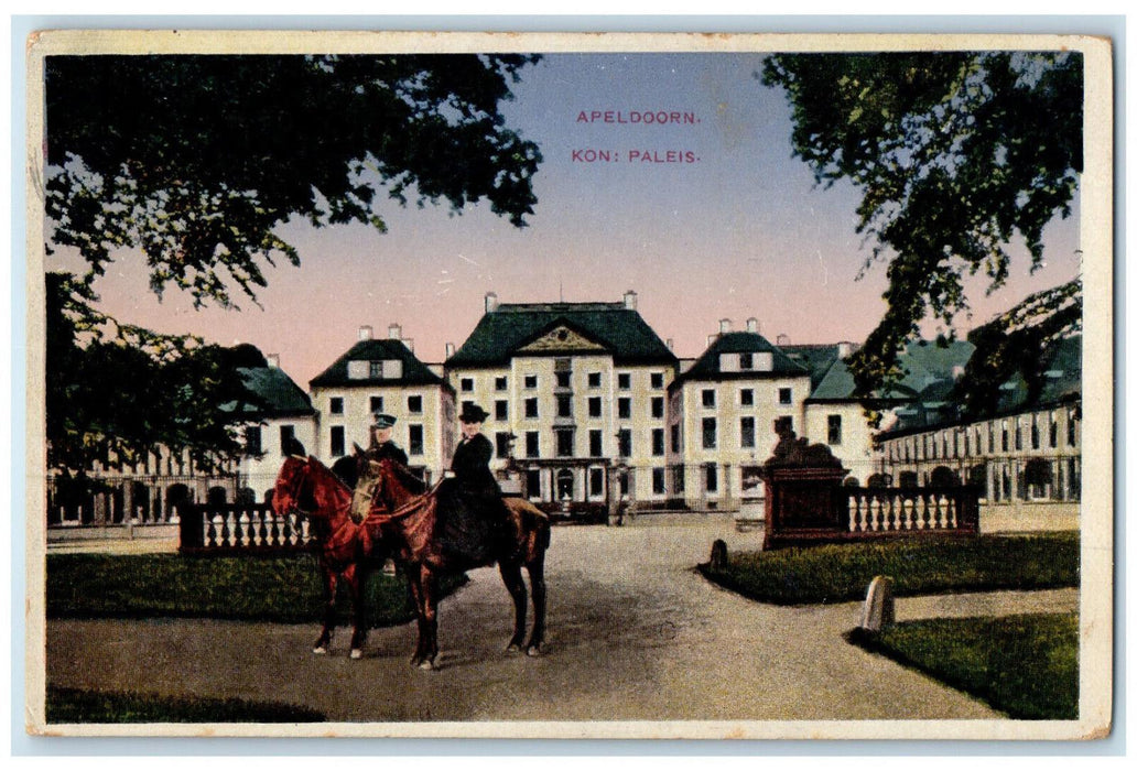 1920 Horse Riding Apeldoorn Palace Apeldoorn Netherlands Posted Postcard