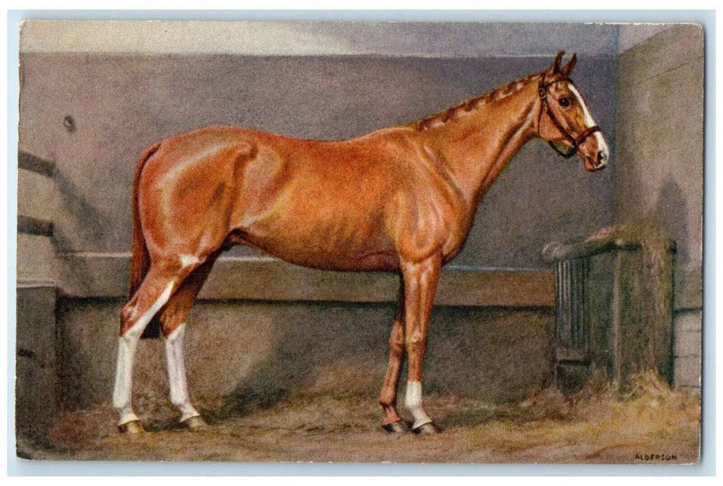 c1930's Horse In Barn Animals Switzerland Unposted Vintage Postcard