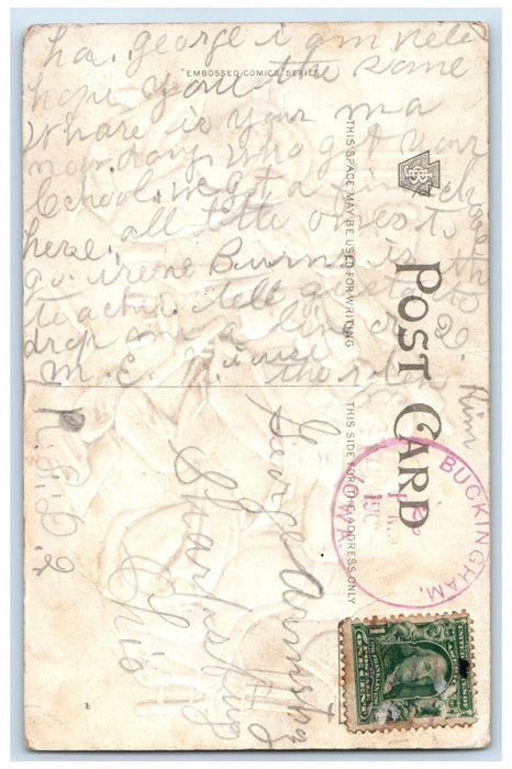 c1910's Policeman Caught I'm Right In My Element Buckingham Iowa IA Postcard
