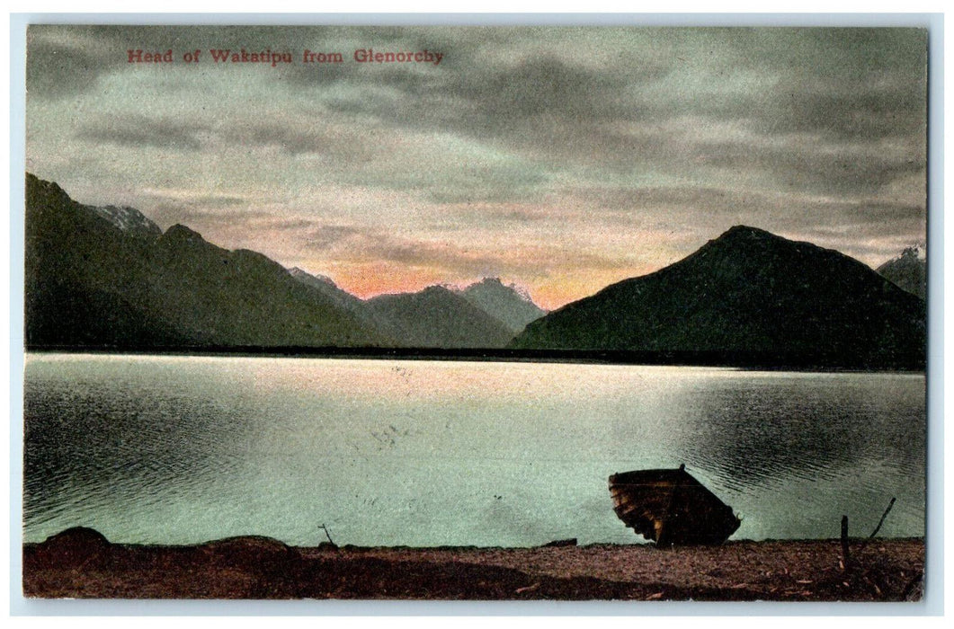 1907 Head of Wakatipu from Glenorchy New Zealand Avon PA Posted Postcard