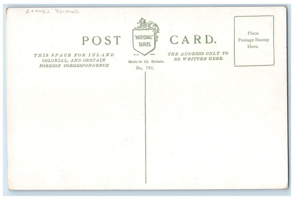 c1910's Poor Pa's Dreadnoughts Twin Babies Crying Comic Humor Antique Postcard