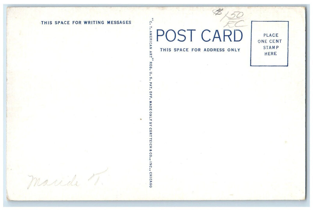 c1940 Exterior View Carey Salt Plant Building Hutchinson Kansas Antique Postcard