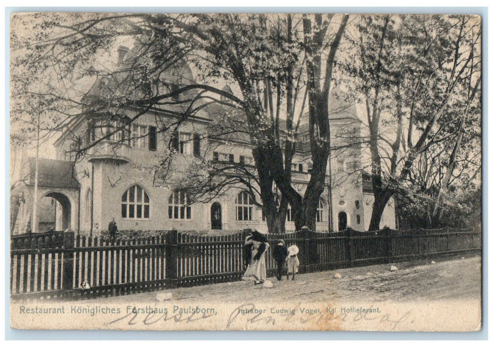 1906 Restaurant Königliches Forsthaus Paulsborn Berlin Germany Postcard