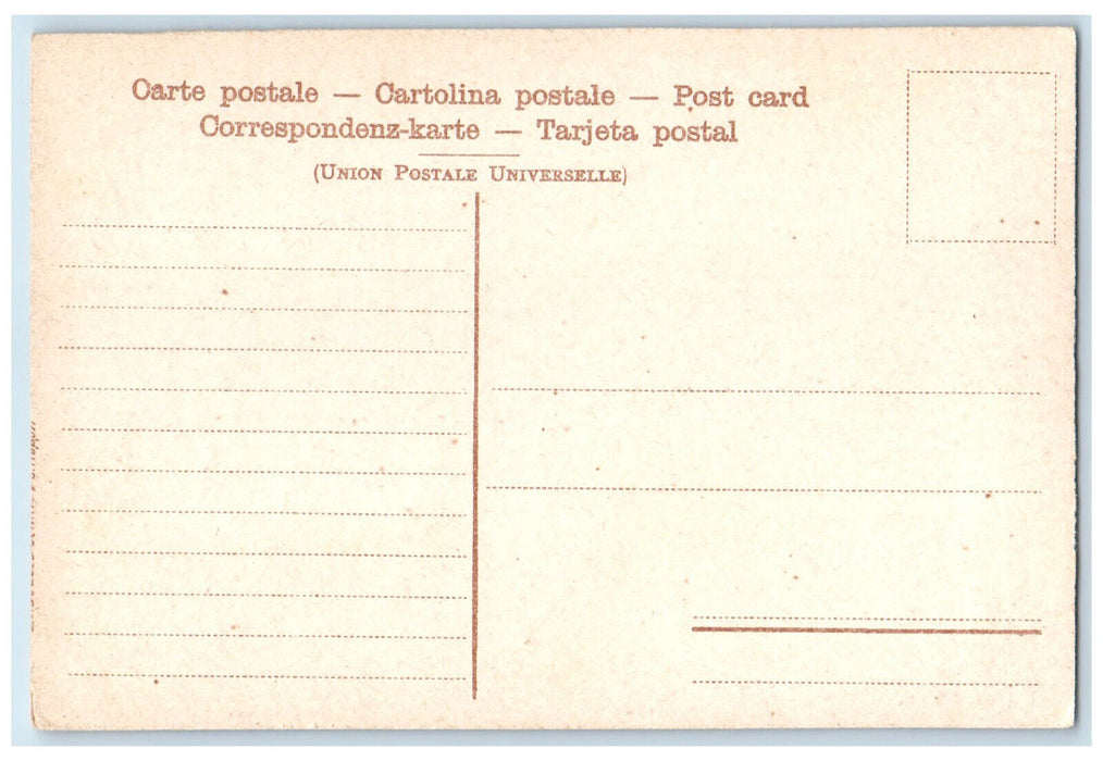 1911 Road Scene Via Partenope e Gli Hotels Napoli Italy Unposted Postcard