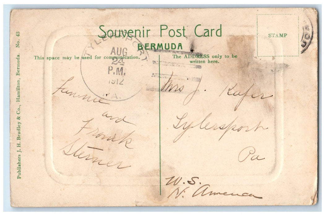 1912 Caledonia Park Avenue St. Georges Bermuda Tylersport PA Antique Postcard
