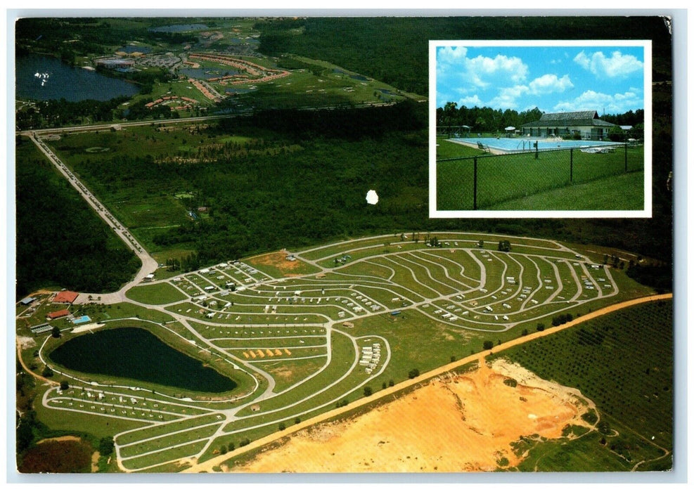 1995 Aerial View Of American Adventure World Kissimmee Florida FL Postcard