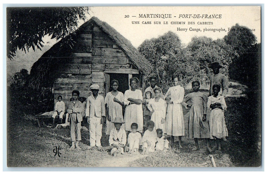 c1940's A Box On The Way Of Cabrits Fort De France Martinique Postcard