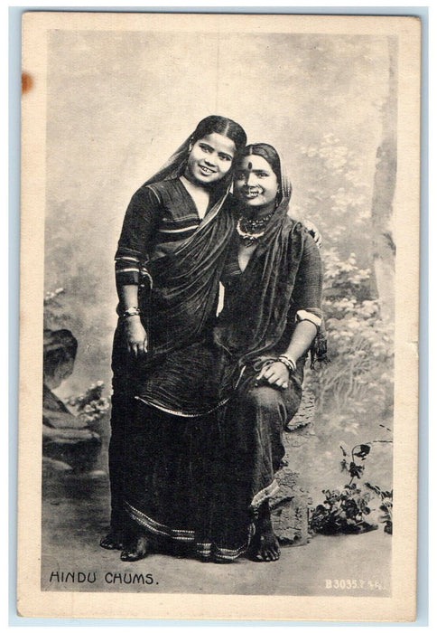 c1940's Two Hindu Beauties Chums India Unposted D. Macropolo & Co Postcard