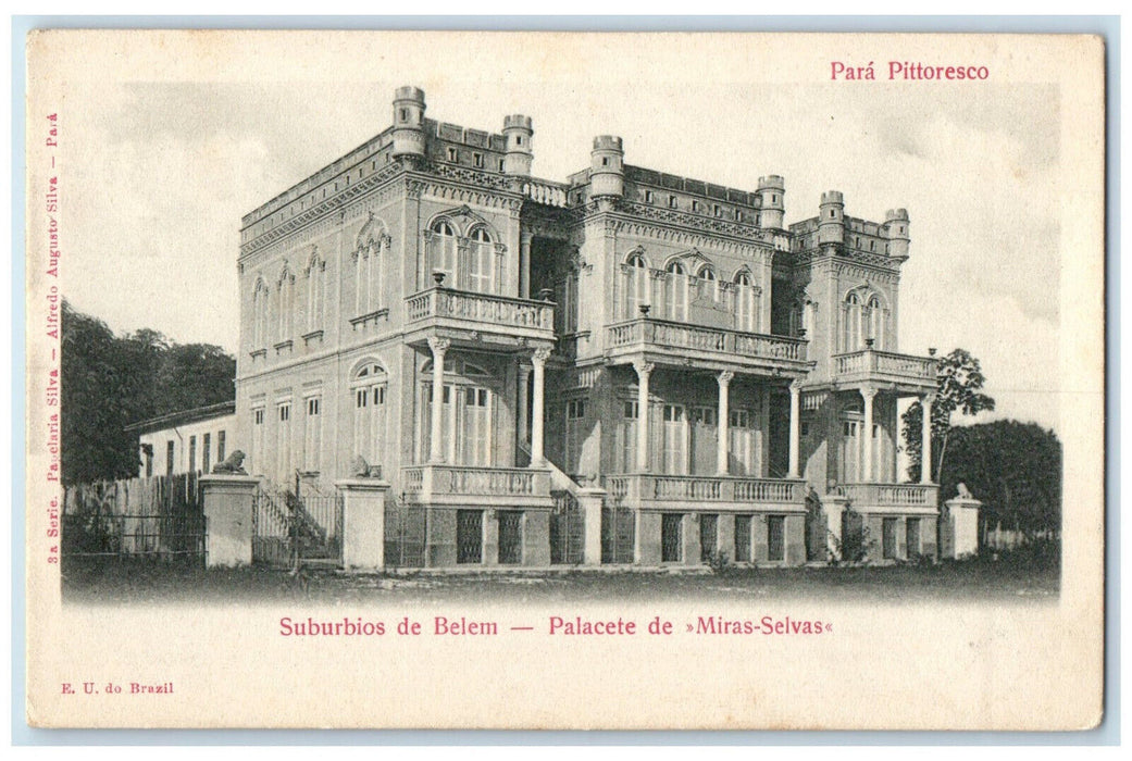 c1905 Suburbs From Belem Mansion of Miras Selvas For Picturesque Brazil Postcard