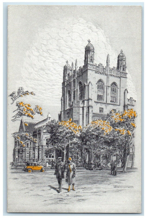 c1940 William Rainey Harper Memorial Library Midway Chicago Illinois IL Postcard