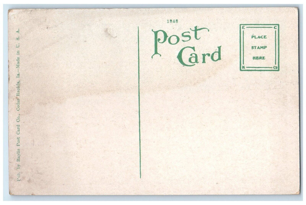 c1920 Entrance Country Club Building Cedar Rapids Iowa Vintage Antique Postcard