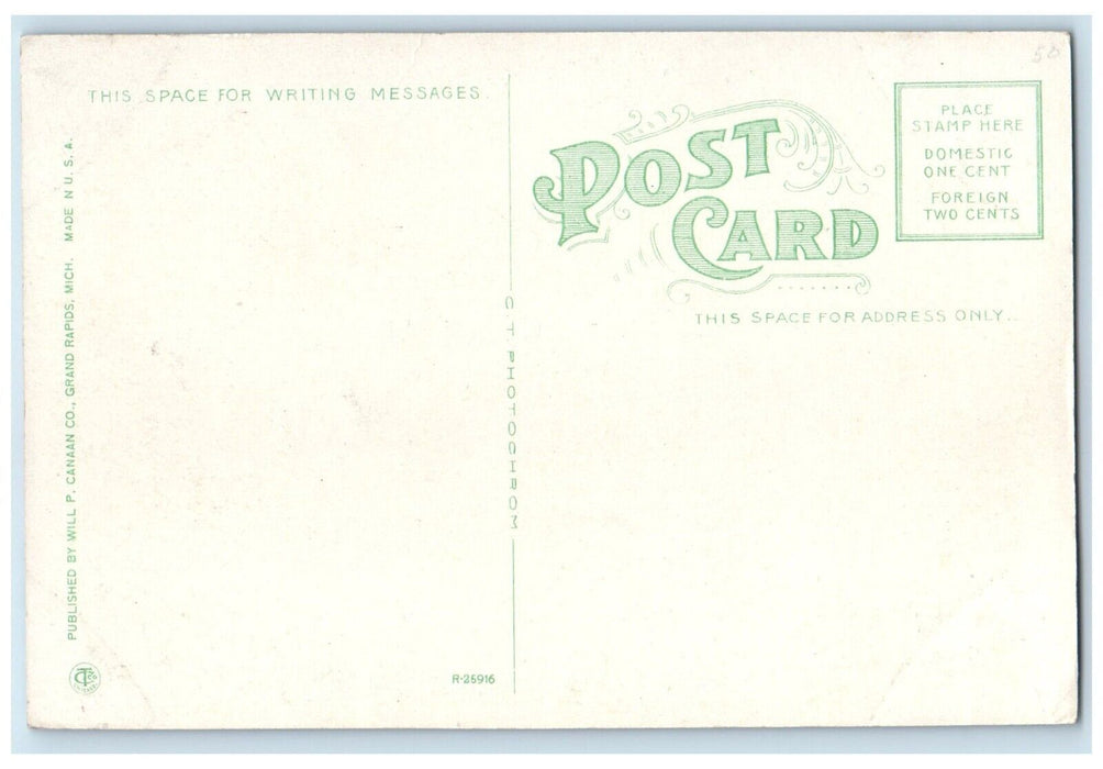 c1930's Sigsbee Street School Building Grand Rapids Michigan MI Vintage Postcard