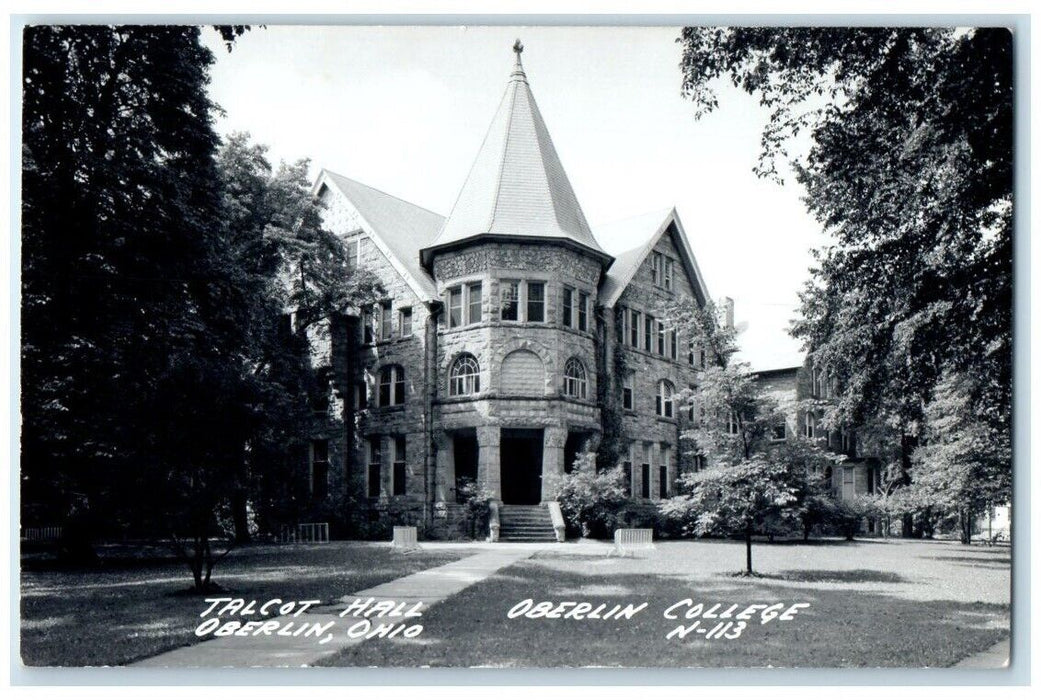 1951 Talcot Hall Oberlin College Builsing View Ohio OH RPPC Photo Postcard