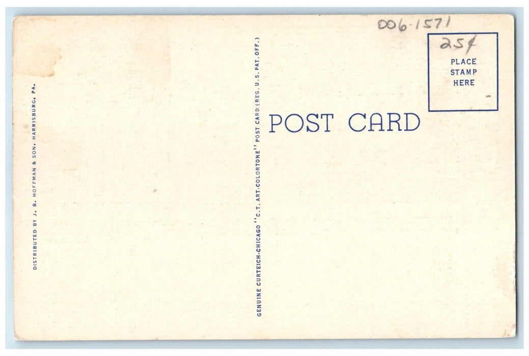 c1940 Entrance Indiantown Gap Military Reservation Pennsylvania Vintage Postcard