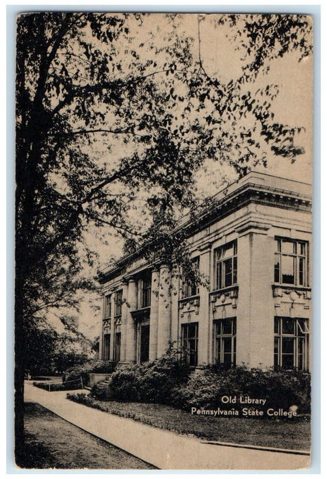 1945 Exterior Old Library Pennsylvania State College Pennsylvania PA Postcard