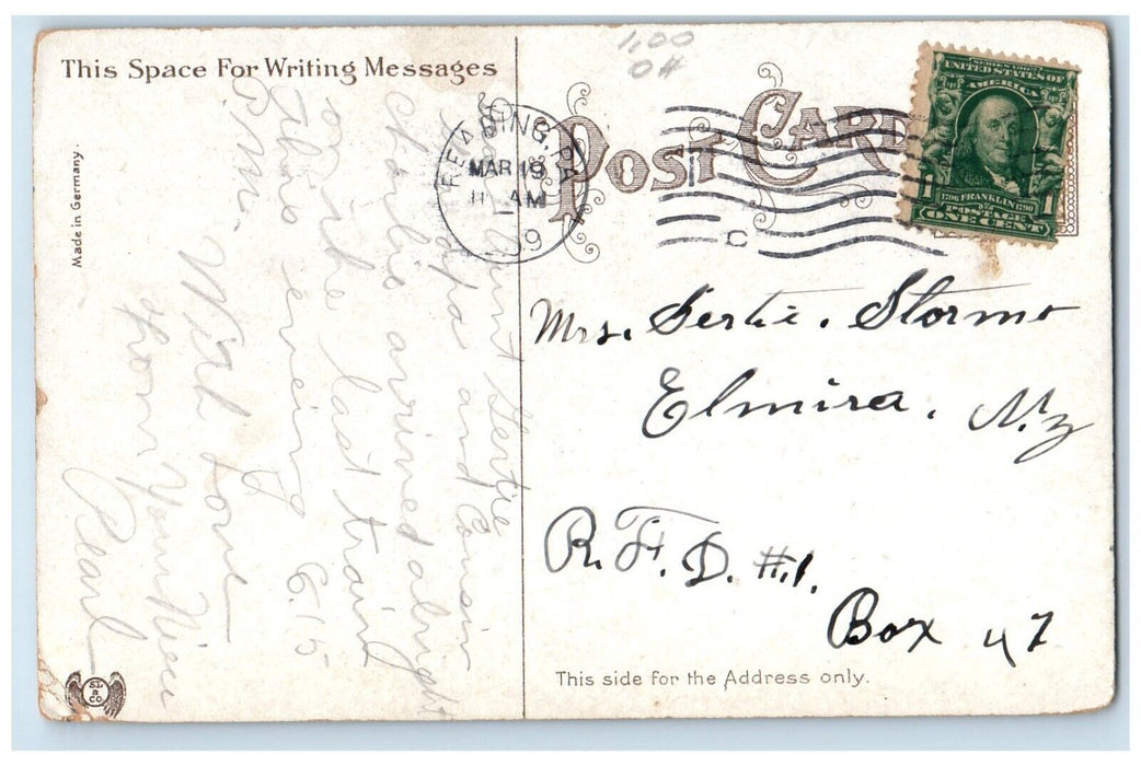 1909 Scenic View Reservoirs Fountains Reading Pennsylvania PA Antique Postcard