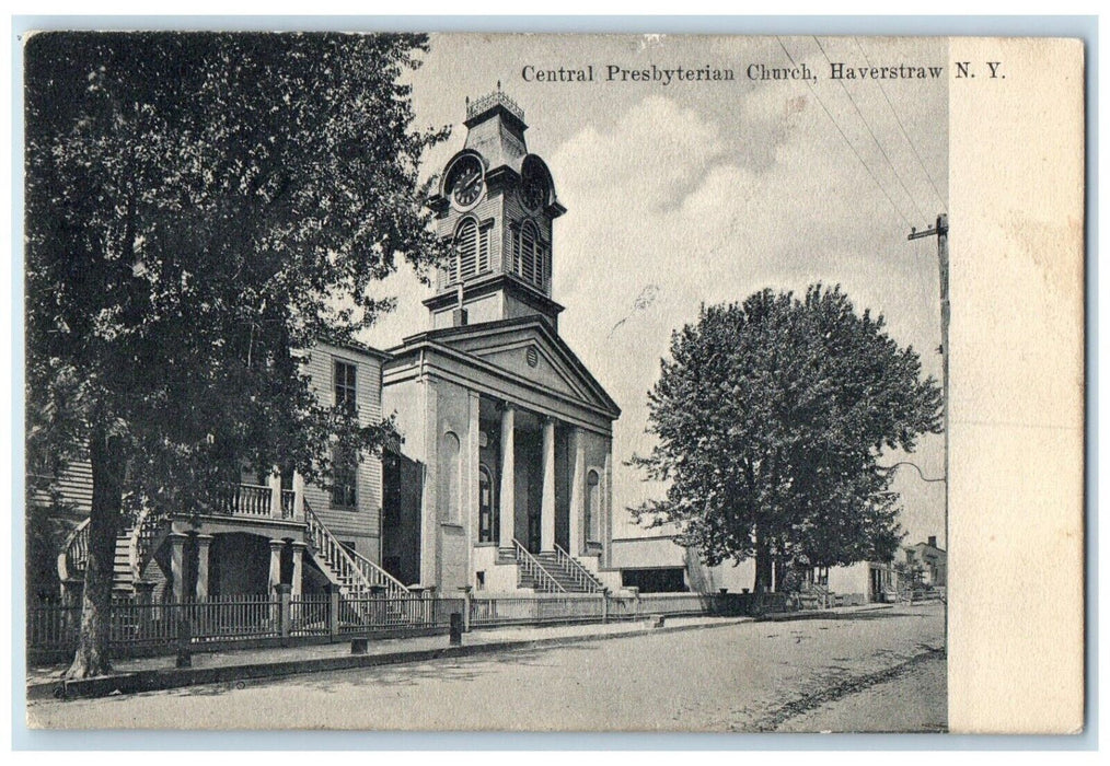 1906 Central Presbyterian Church Exterior Building Haverstraw New York Postcard