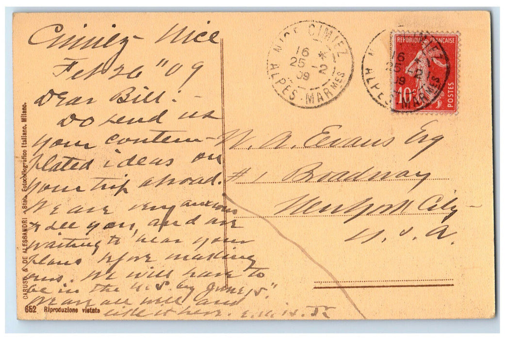 1908 Reggio Calabria After Earthquake Railway Train Carried Away Italy Postcard