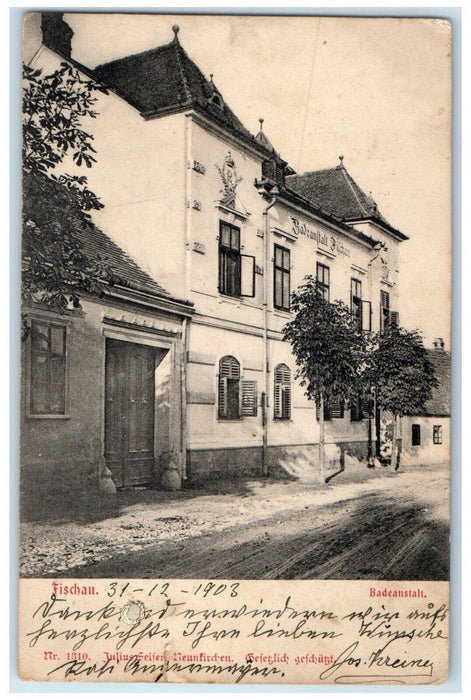 1903 Fischau Bathhouse Lower Austria State Austria Posted Antique Postcard
