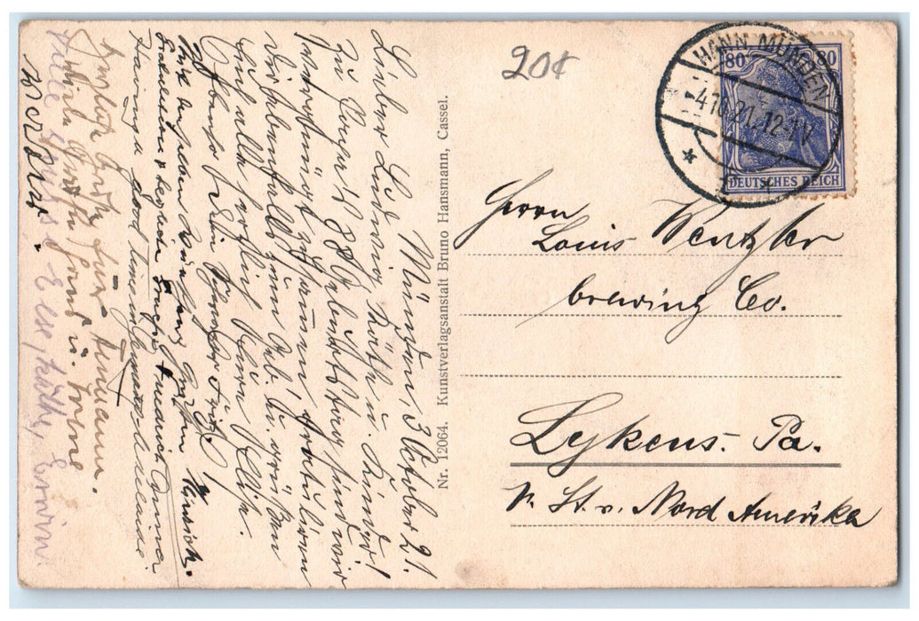 1921 Hann-Münden Railway Bridge Lower Saxony Germany Posted Postcard