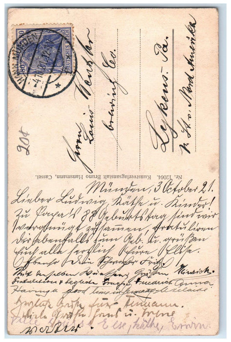 1921 Hann-Münden Railway Bridge Lower Saxony Germany Posted Postcard
