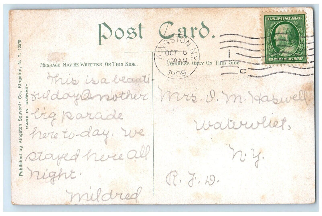 1909 Rondout Creek Snake Mountain Exterior Building Kingston New York Postcard