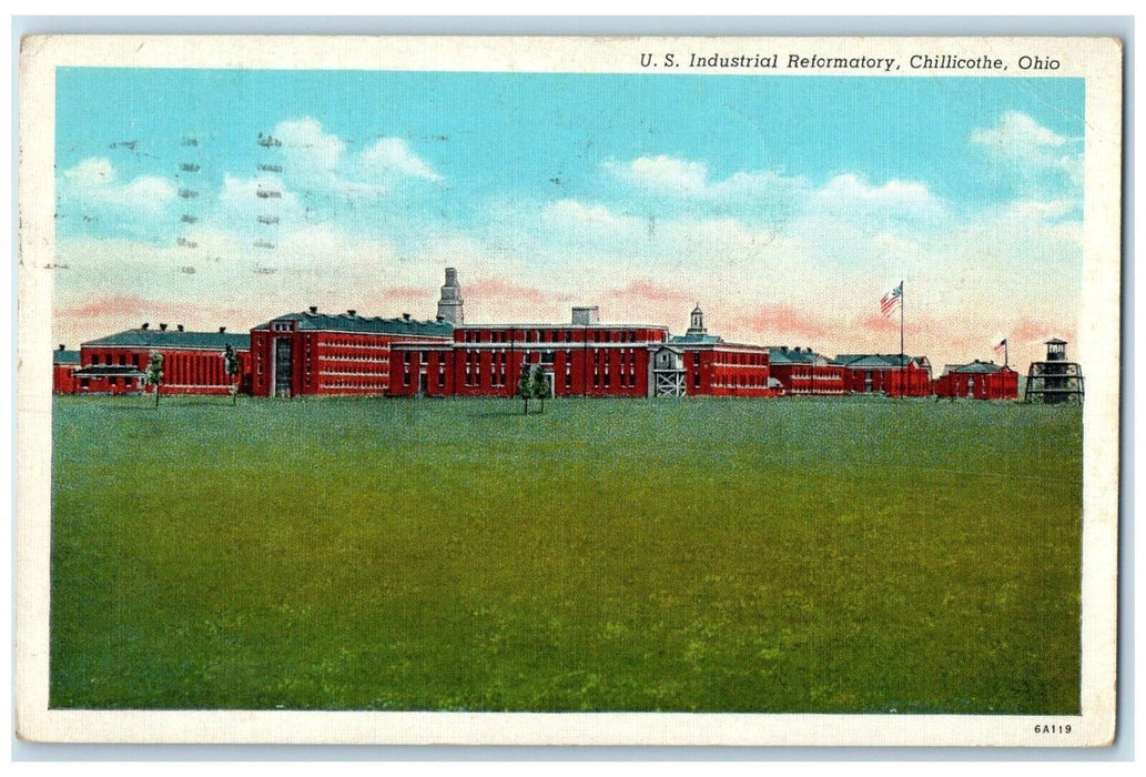 1939 U.S. Industrial Reformatory Exterior Building Chillicothe Ohio OH Postcard