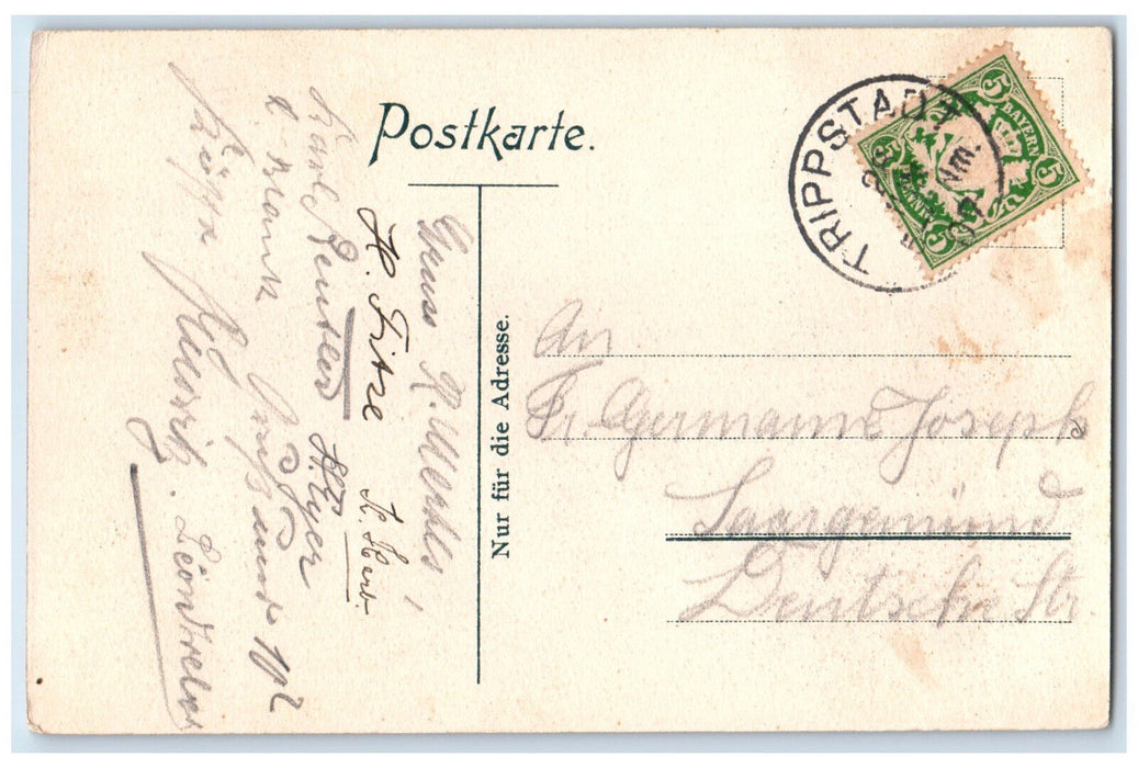 1907 Greetings from Waldkurhaus Johanniskreuz in the Palatinate Forest Postcard