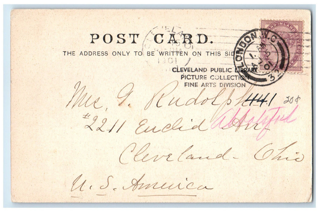 1901 Abbotsford from the River Boating Scene Antique Posted Postcard