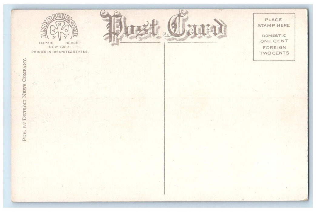 Looking Down South Division Cody Livingston Hotels Grand Rapids MI Postcard