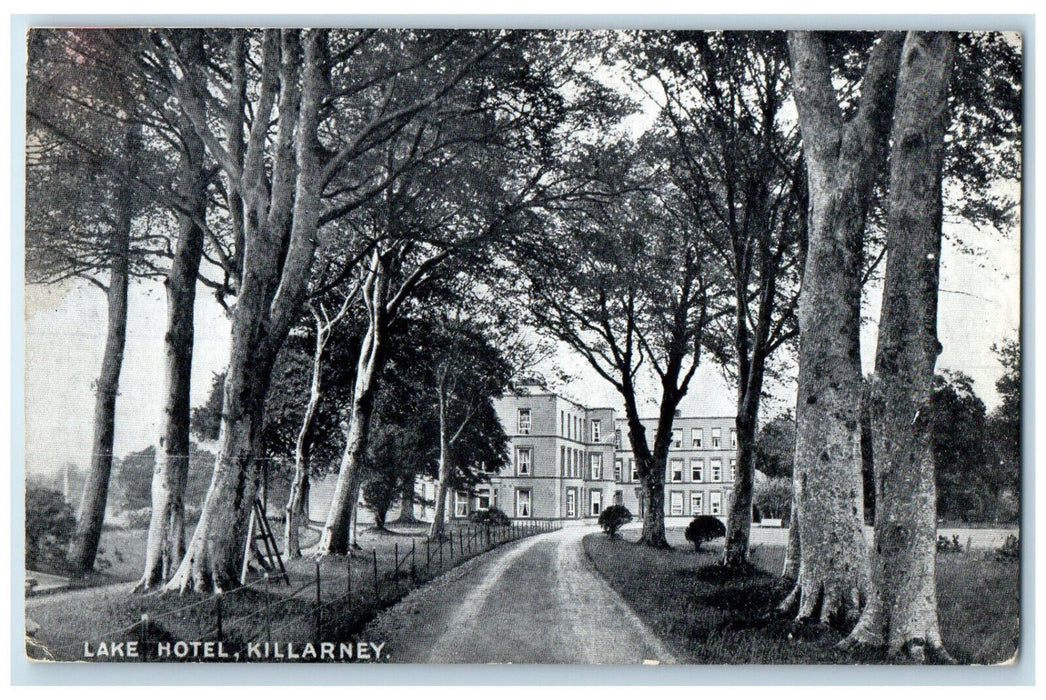 c1910 Road View Lake Hotel Killarney Ireland Antique Unposted Postcard