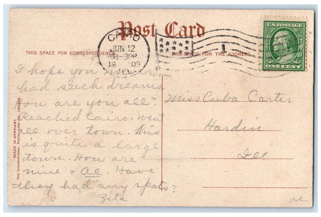 1909 Pianist Boy Singing Let Me Dream Again Flowers Chicago Illinois IL Postcard
