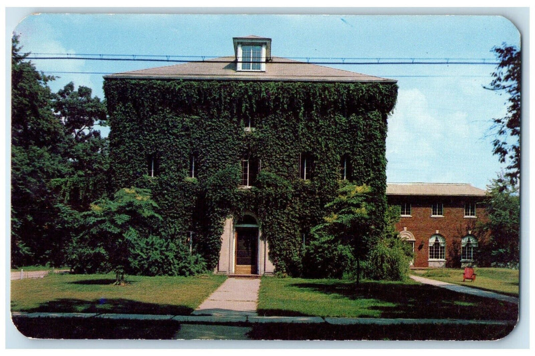 c1960 Frances Ball Mauck Dormitory Exterior Hillsdale College Michigan Postcard