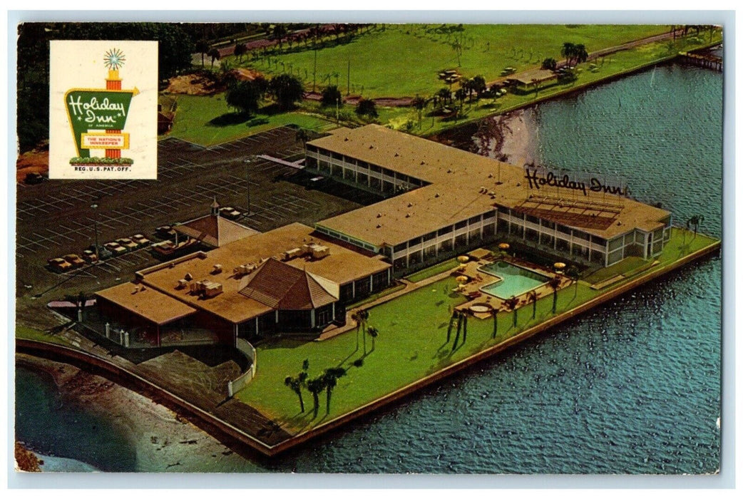 1969 Birds Eye View Of Holiday Inn Hotel Of Punta Gorda Florida FL Postcard
