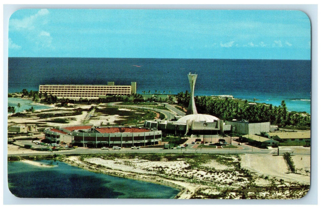 c1950's Air View of Convention Center El Parian Shopping Center Mexico Postcard